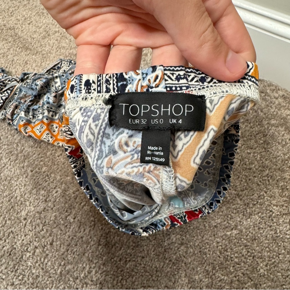 Topshop Patch Geometric Paisley Patterned Wide Le… - image 7